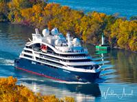 Cruise Ship Le Dumont D'Urville northbound in the Detroit River  2022