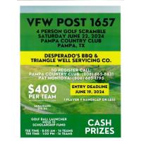 VFW Post 1657 4 Person Golf Scramble