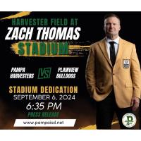 Harvester Field at Zach Thomas Stadium Dedication