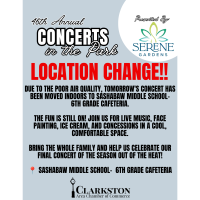 NEW LOCATION- Sashabaw Middle School: 46th Annual Concerts in the Park Series - July 17th