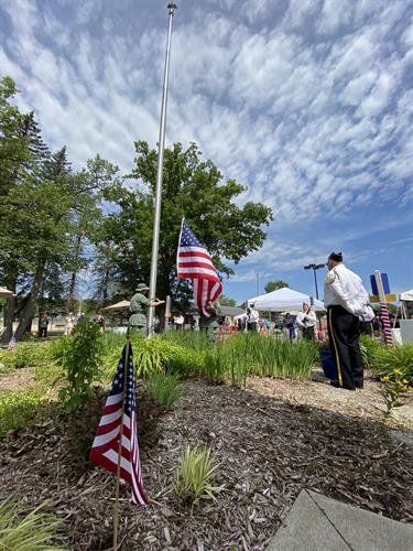 Veterans Ceremony during Independence Fest, Clintonwood Park, first Saturday in July