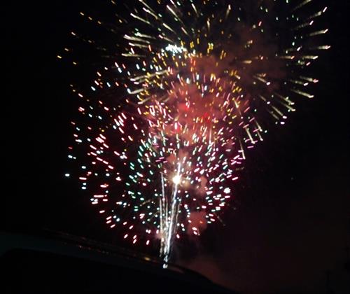 4th of July ! This picture taken from our property. We also have a BBQ for our guests on the 4th. Pulled pork and brats!