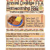 Annual Coolidge FFA Homecoming BBQ