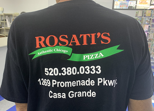 Rosati's screen printed shirts