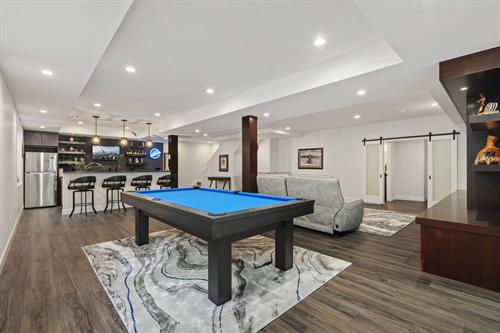 Basement with Pool Table