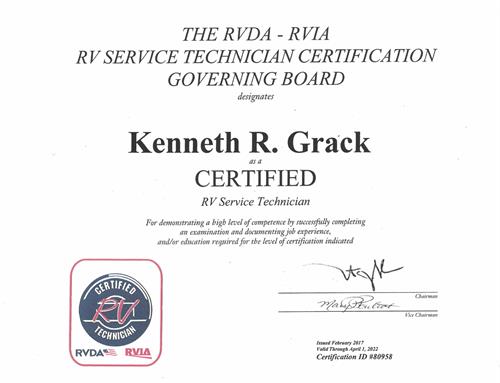 RVIA Certified