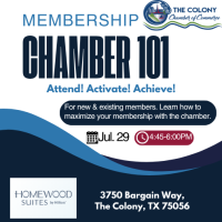 Attend! Activate! Achieve! Chamber 101 Session @ 4:45-6PM - Homewood Suites