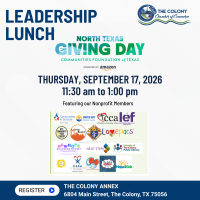 2026 Leadership Lunch - Featuring our Chamber Nonprofits @ The Colony Annex