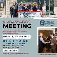 Ambassador Meeting @ Heritage Pizza- 4:30 PM - 6:00 PM
