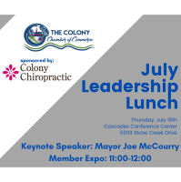 Leadership Lunch July sponsored by Colony Chiropractic
