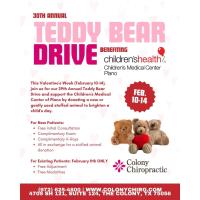 Colony Chiropractic 30th Annual Teddy Bear Drive