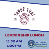 2025 Leadership Lunch @ Tande Thai in Grandscape, Speaker: Tina Winslow