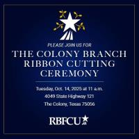 Ribbon Cutting Ceremony for RBFCU @ 11:00 AM