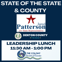 Leadership Lunch with State Leader Rep. Jared Patterson & County Commissioner Kevin Falconer @ 11:30AM - Golf Clubs at The Tribute
