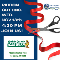 Ribbon Cutting Ceremony for Quick Quack Car Wash @ 4:30 PM
