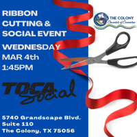 Ribbon Cutting Celebration for TOCA Social @ 1:45PM