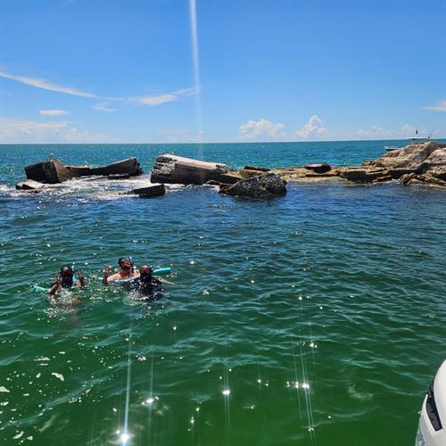 Snorkeling the sunken ruins at Egmont Key