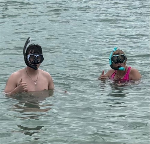 Snorkeling at Shell Key Preserve near Madeira Beach during a private, guided jet ski tour