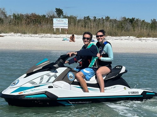 One of the highlights on our private, guided jet ski tour is beautiful Shell Key Preserve