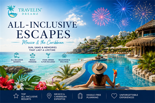 Specializing in all-inclusive escapes throughout Mexico & the Caribbean — helping travelers create unforgettable beach vacations with stress-free planning. ??