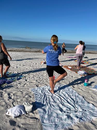 Beach Yoga classes are fun and enjoyable for everyone