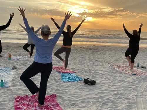 Sunset Beach Yoga is on the schedule in the Fall and Winter