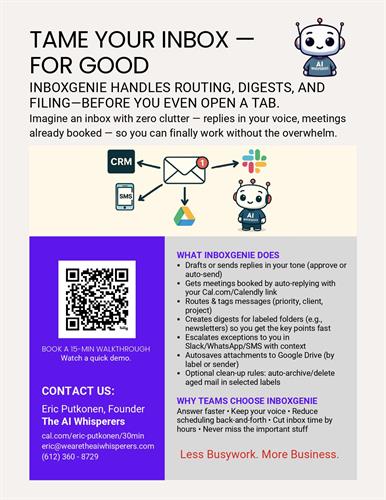 InboxGenie Flyer InboxGenie Flyer