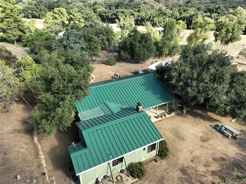 Full Roof Standing Seam Metal , Color: Classic Green , City: Ramona, CA