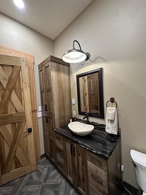 Full interior remodel, custom interior design, custom interior doors, custom bathroom design.