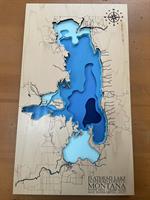 Flathead Lake Bathymetric Map