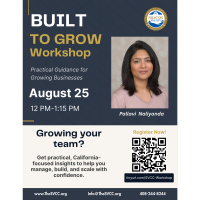 August 25: Built to Grow Workshop