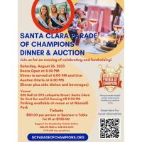 54th Santa Clara Parade of Champions Live Auction, Dinner, Dance Fundraiser Aug 26th!