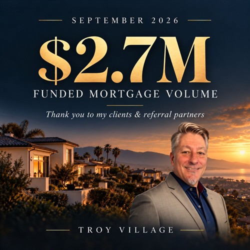 $2.75 million in funded mortgage volume for September!