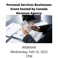 Personal Services Businesses Event hosted by Canada Revenue Agency