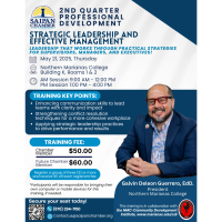 2026 2nd Quarter Professional Development Training: Leadership that Works through Practical Strategies for Managers