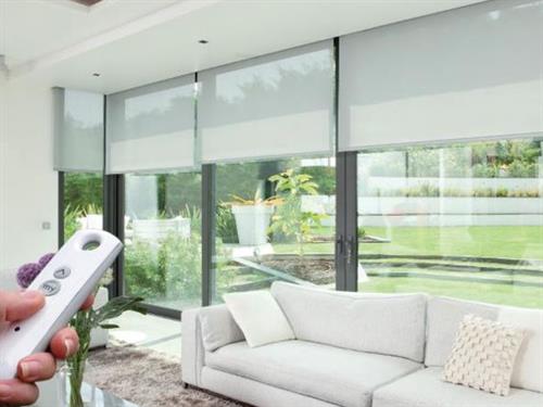 Motorized and automated shades offer a modern convenience and enhanced privacy and light control options.. 