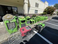 Equipment being staged by SERVPRO of West Pensacola to provide water damage cleanup and restoration at a large medical facility