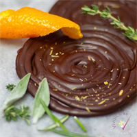 Eclipse bar - free form chocolate bar infused in herbs, flowers and spicces