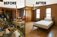 Berfore and After of a House Donation Cleanout Berfore and After of a House Donation Cleanout
