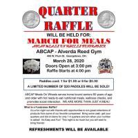 CANCELLED - Quarter Raffle for ABCAP Meals on Wheels