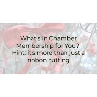 What's in Chamber Membership for You? Hint: it's more than just a ribbon cutting