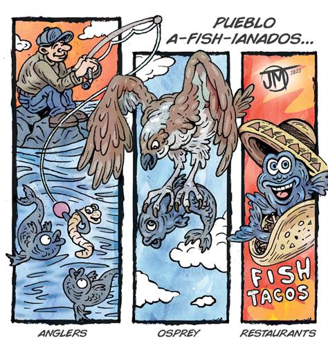 Cartoon by Justin Morenz | Pueblo Fishing