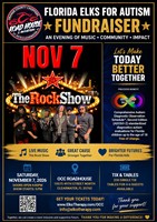 The Rock Show (60's, 70's & 80's) benefitting Florida Elks for Autism at OCC Roadhouse