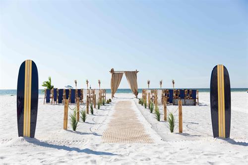 Gulf Beach Weddings - Beach Luau Themed Wedding