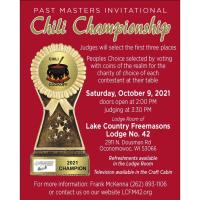 Chili Championship Hosted by the Lake Country Freemasons Lodge No. 42 