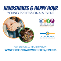 Young Professionals Handshakes and Happy Hour