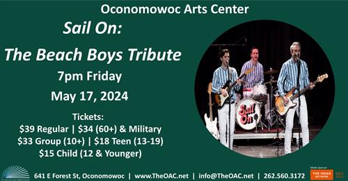 Friday, May 7, 2024: Sail On - The Beach Boys Tribute