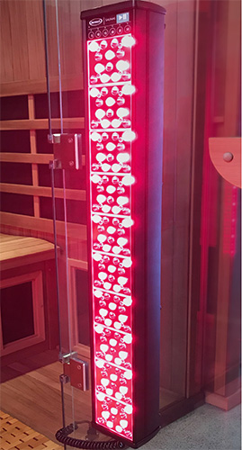 Red light therapy in our infrared saunas