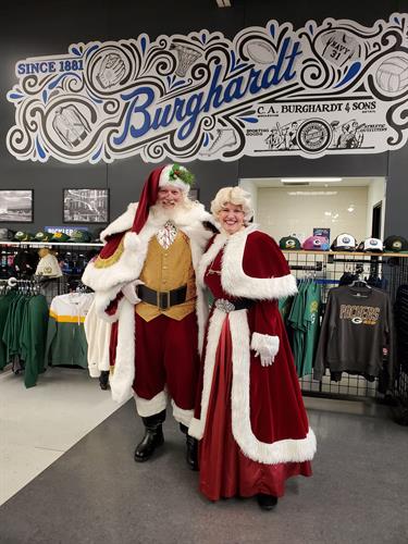  Burghardt's Sporting Goods Meet Santa and Mrs. Claus.