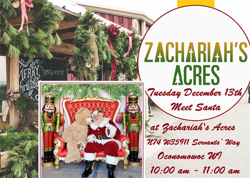 Santa meet and greet at Zachariah's Acres.